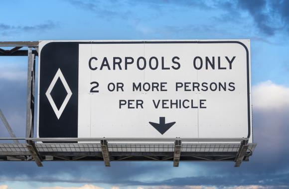 Carpool lane sign