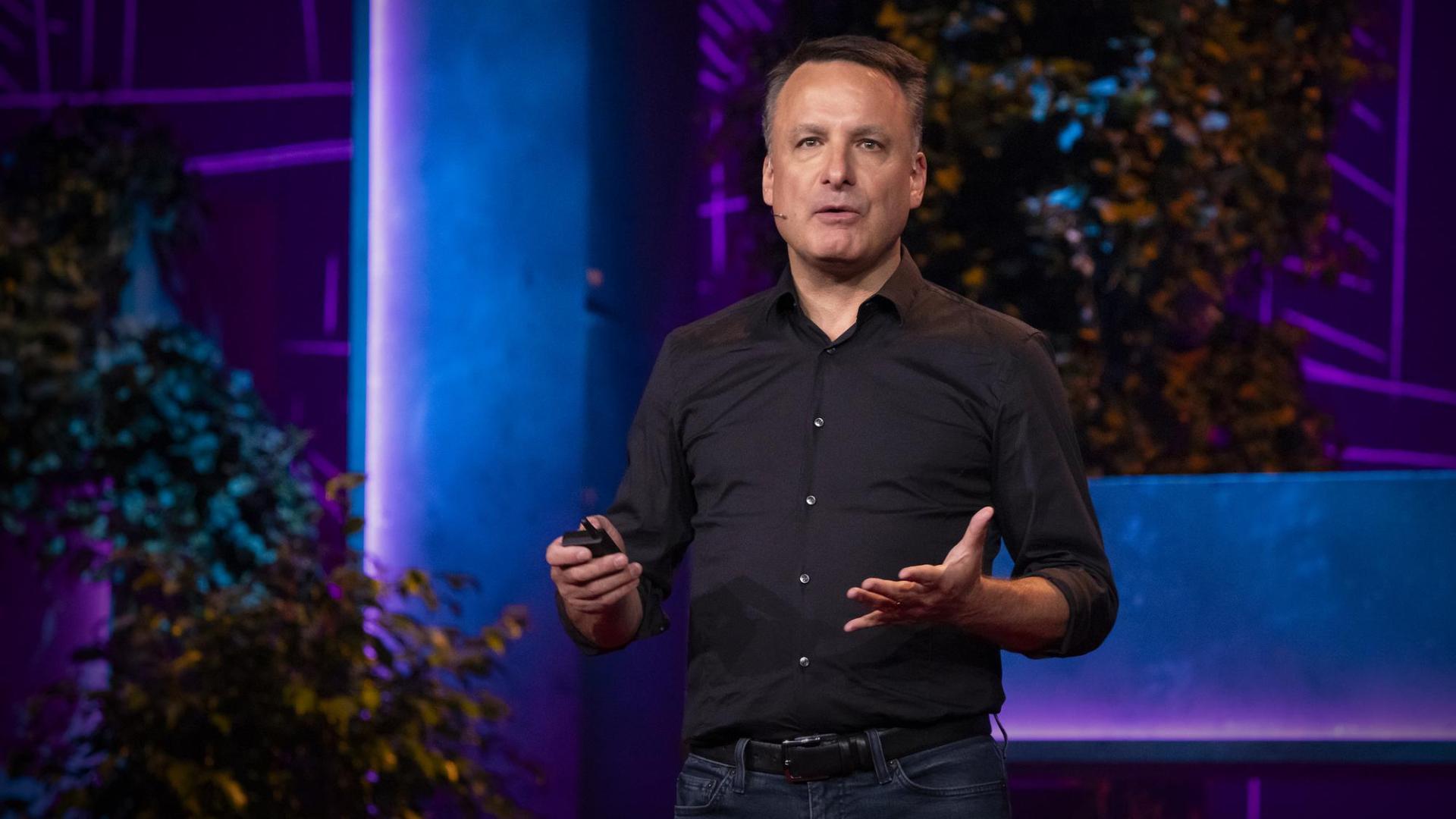 Jon Foley presenting at TED